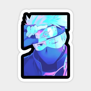 Kakashi vaporwave Magnet