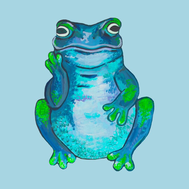 Big blue tropical frog by deadblackpony