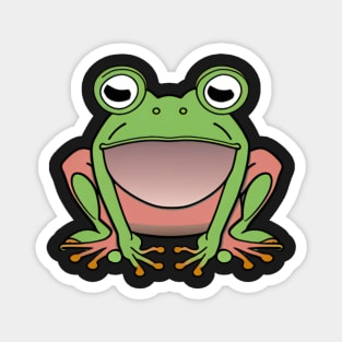 Big Green Cute Frog Cartoon Magnet