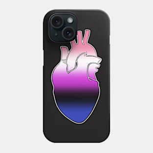 Genderfluid Pride Heart Phone Case