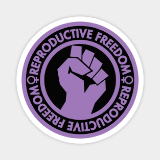 Demand Reproductive Freedom - Raised Clenched Fist - lavender inverse Magnet