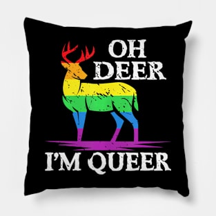 Oh Deer Im Queer Pride Month Lgbt Pillow