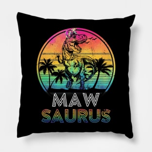 Mawsaurus Dinosaur Maw Saurus Family Matching Tie Dye Pillow