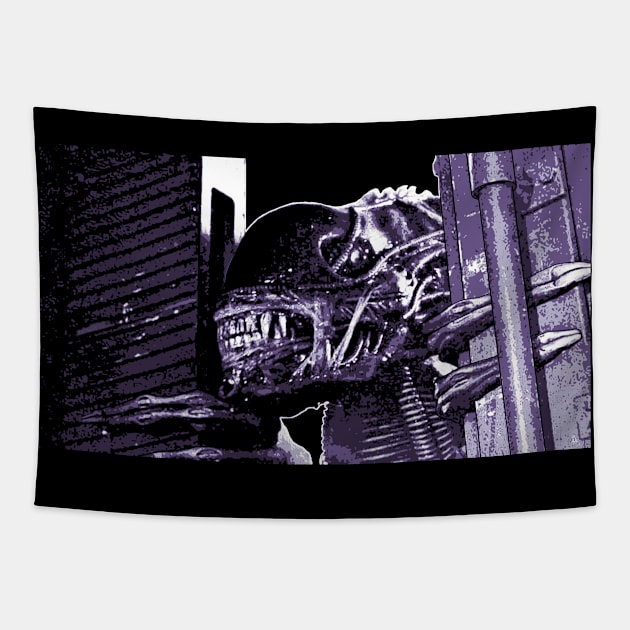 Aliens (1986) APC scene (Scale: 100%) Purple Poster Print Tapestry by SPACE ART & NATURE SHIRTS 