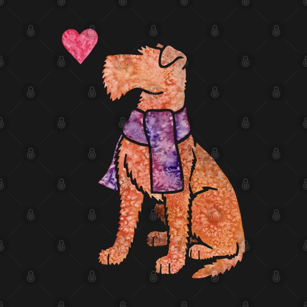 Watercolour Irish Terrier by animalartbyjess