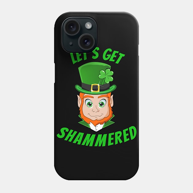 Funny Saint Patricks Day Shamrock and Beer Drinking tshirt Phone Case by BansheeApps