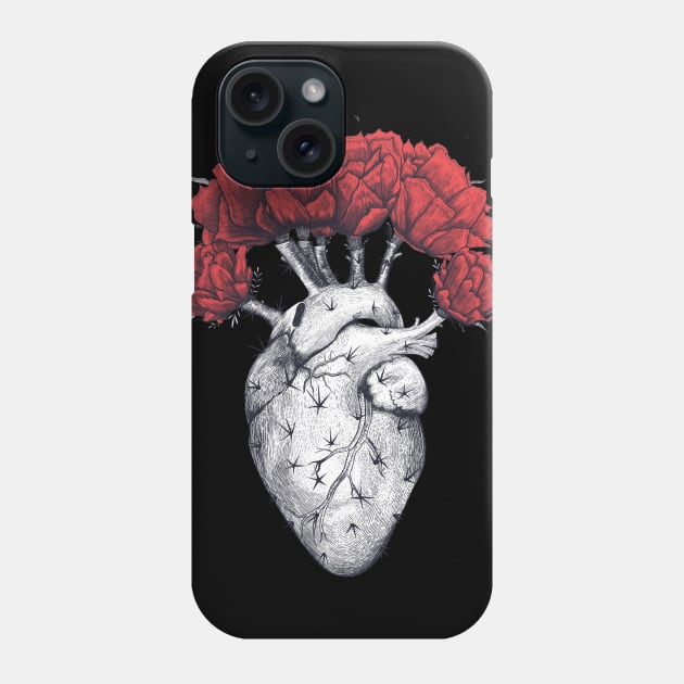 Cactus heart Phone Case by kodamorkovkart