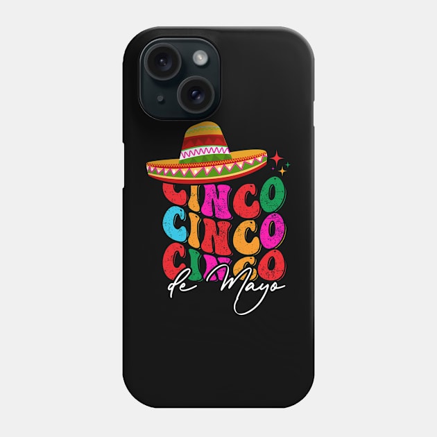 Retro Groovy Cinco de Mayo Fiesta Squad Family Matching Phone Case by Flow-designs