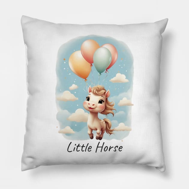 Flying Horse Pillow by Crystal and Diamond