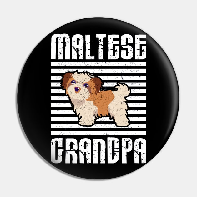 Maltese Grandpa Proud Dogs Pin by aaltadel