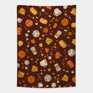 Pumpkin Dice and Dice Tabletop RPG Pattern Tapestry