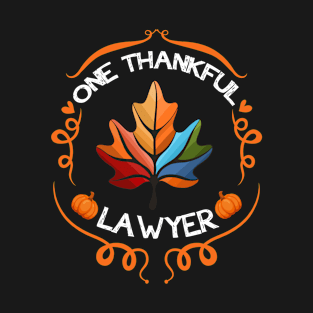 One thankful lawer autumn leaves T-Shirt