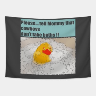 Funny Rubber Duck Bath Tub For A Duck Lover Tapestry