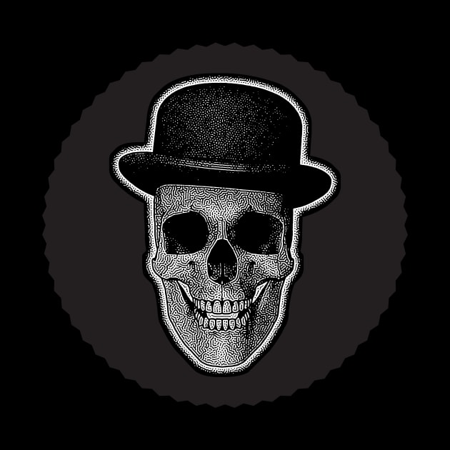 Skull with Bowler Hat by EnriqueV242