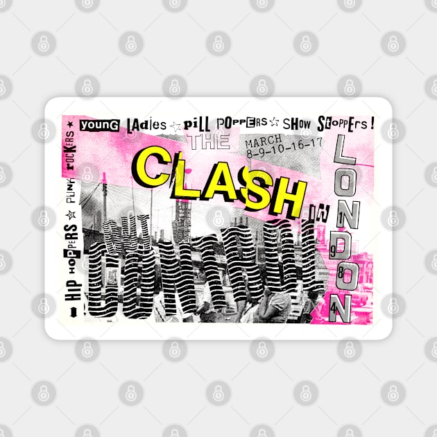 The Clash Out Of Control in London 1984 Magnet by Timeless Chaos