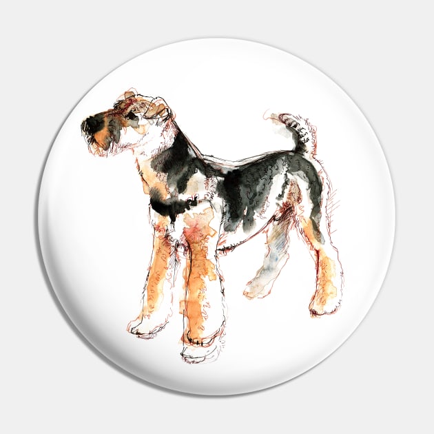 Airedale terrier in watercolors Pin by belettelepink