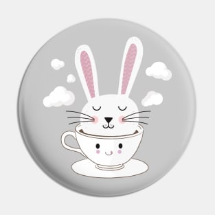 Take a Cup of Bunny Pin