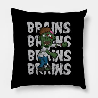 Halloween Zombie Brains Floss Flossing Dance Pillow