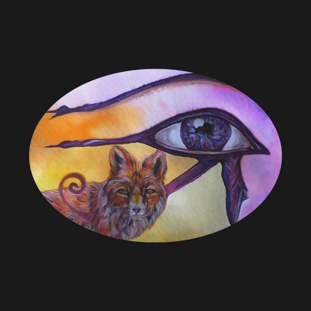 Fox and Eye of Horus by candimoonart