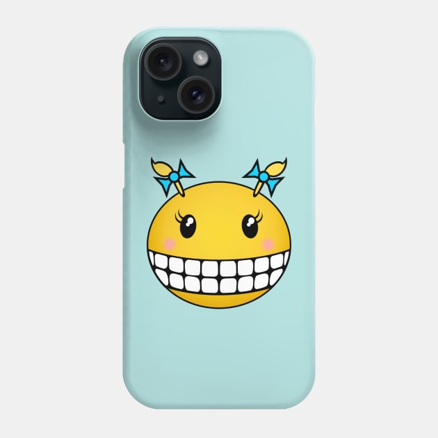 Girl Smiley - Blonde pigtails and rosy cheeks Phone Case by RawSunArt