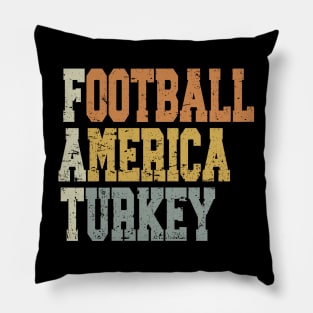 Thanksgiving Football America Turkey Pillow