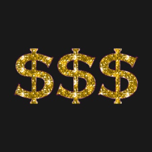 Golden Dollar Signs T-Shirt