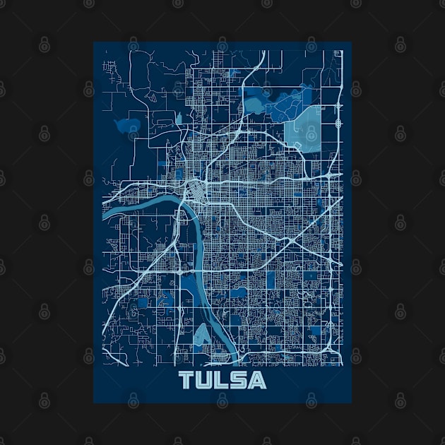 Tulsa - United States Peace City Map by tienstencil