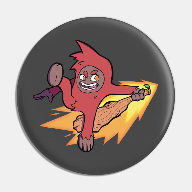 Badguy Bigfoot Pin by Spoignant Art