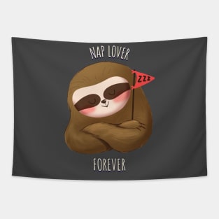 Nap Lover Cute Funny Sloth Tapestry