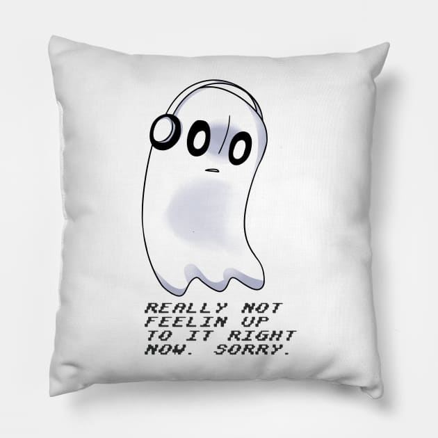 Napstablook Pillow by chunky