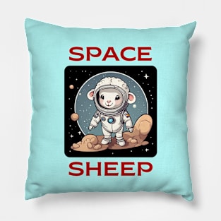 Space Sheep | Spaceship Pun Pillow