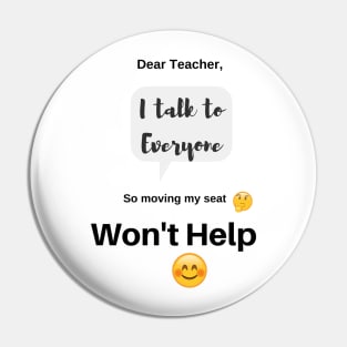 Funny T-shirt, Dear Teacher T-shirt, Funny teacher gift, Back to School Pin