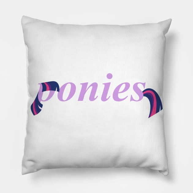 Ponies Typography - Twilight Sparkle Pillow by Hyper Dash