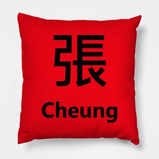 Chinese Surname Cheung 張 Pillow