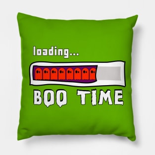 Boo Time Loading Bar - Ghostly Anticipation No 2 Pillow