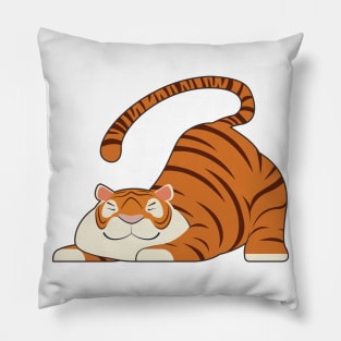 Tiger at Yoga Stretching Exercises Pillow