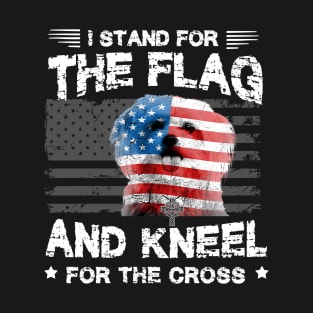 Maltese Dog Stand For The Flag Kneel For Fallen T-Shirt