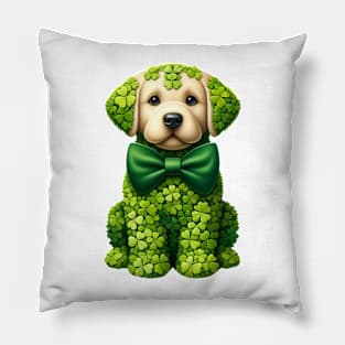 Clover Labrador Retriever Dog St Patricks Day Pillow