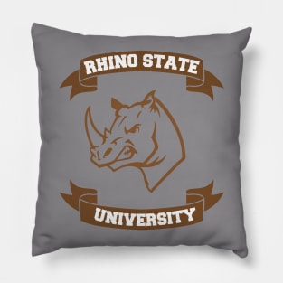 Rhino State University Campus and College Pillow