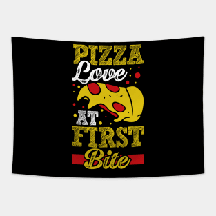 Pizza love at first bite Tapestry