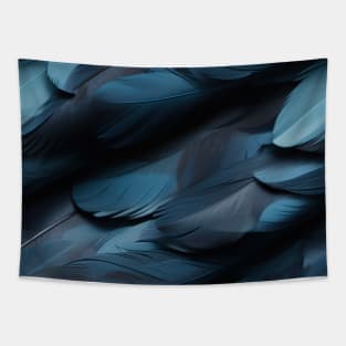 Whispers of Blue Feathers Tapestry