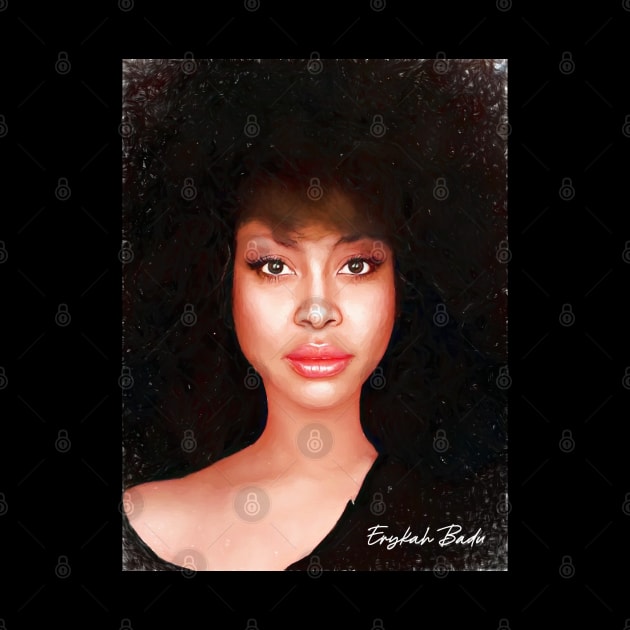 Erykah Badu Oil Painting Style by Mr.FansArt