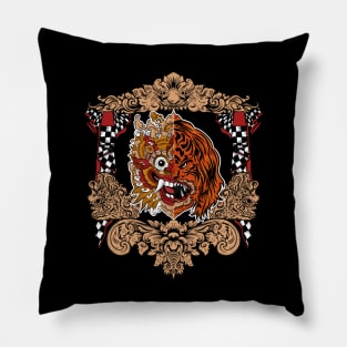 reog x barong indonesian ceremony Pillow