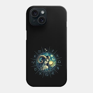 ZODIAC Capricorn - Astrological CAPRICORN - CAPRICORN - ZODIAC sign - Van Gogh style - 9 Phone Case