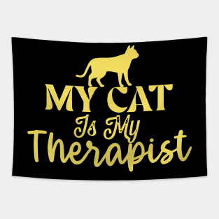 My Cat Is My Therapist Tapestry