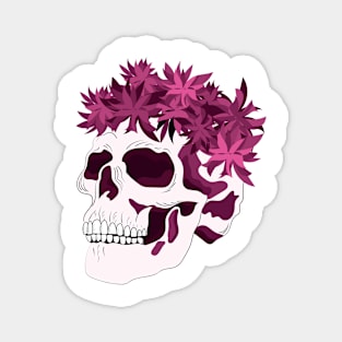 Flowers on my skull for Halloween I Holidays Magnet