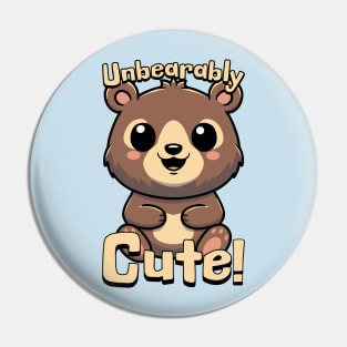 Unbearably Cute! Kawaii Bear Pun Pin