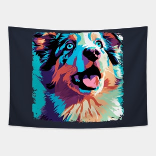 Miniature American Shepherd Pop Art - Dog Lover Gifts Tapestry