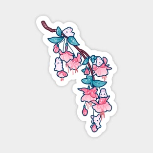 Fuchsia Bunnies Magnet