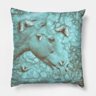 Beautiful horse and butterflies Pillow